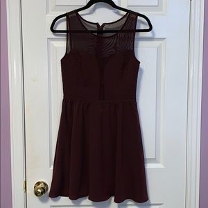 Flere Creepe Dress w/ Mesh